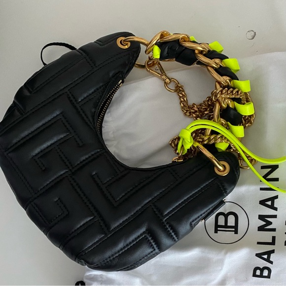 Balmain Handbags - BALMAIN PILLOW MICRO LEATHER CROSSBODY BAG